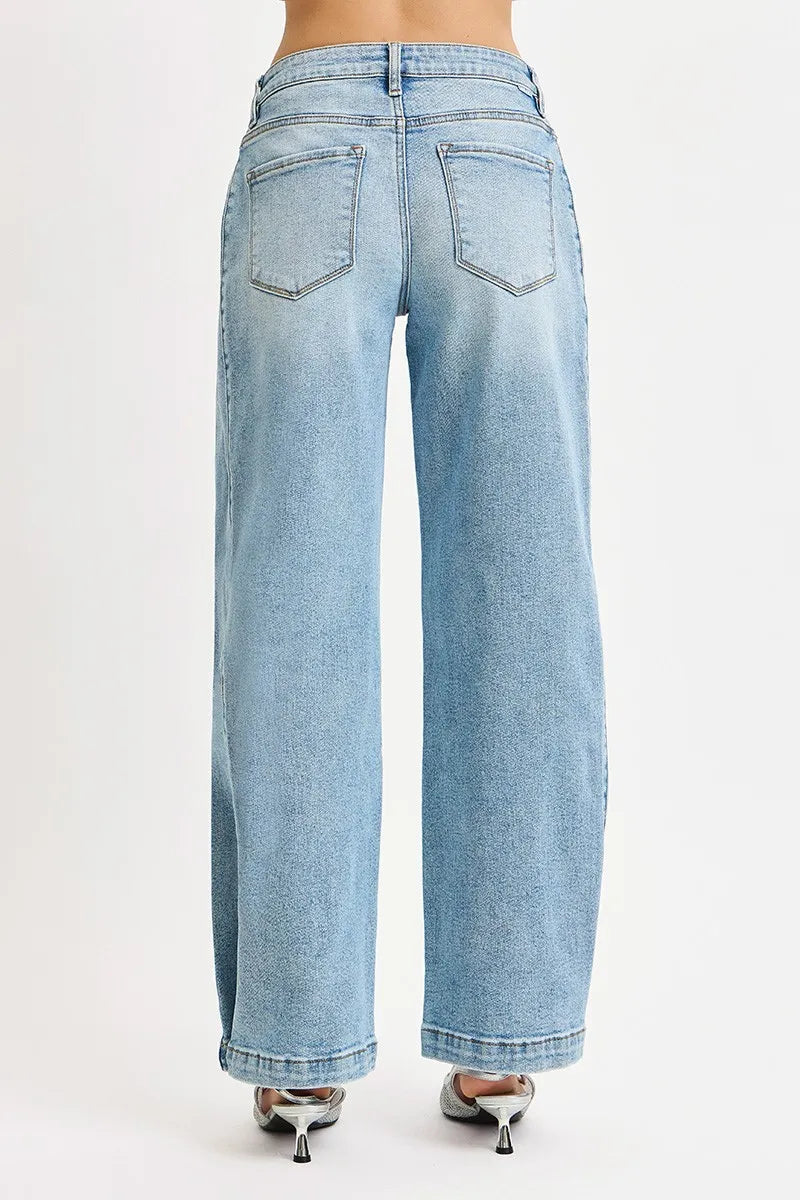 RISEN mid rise jeans styled casual outfit