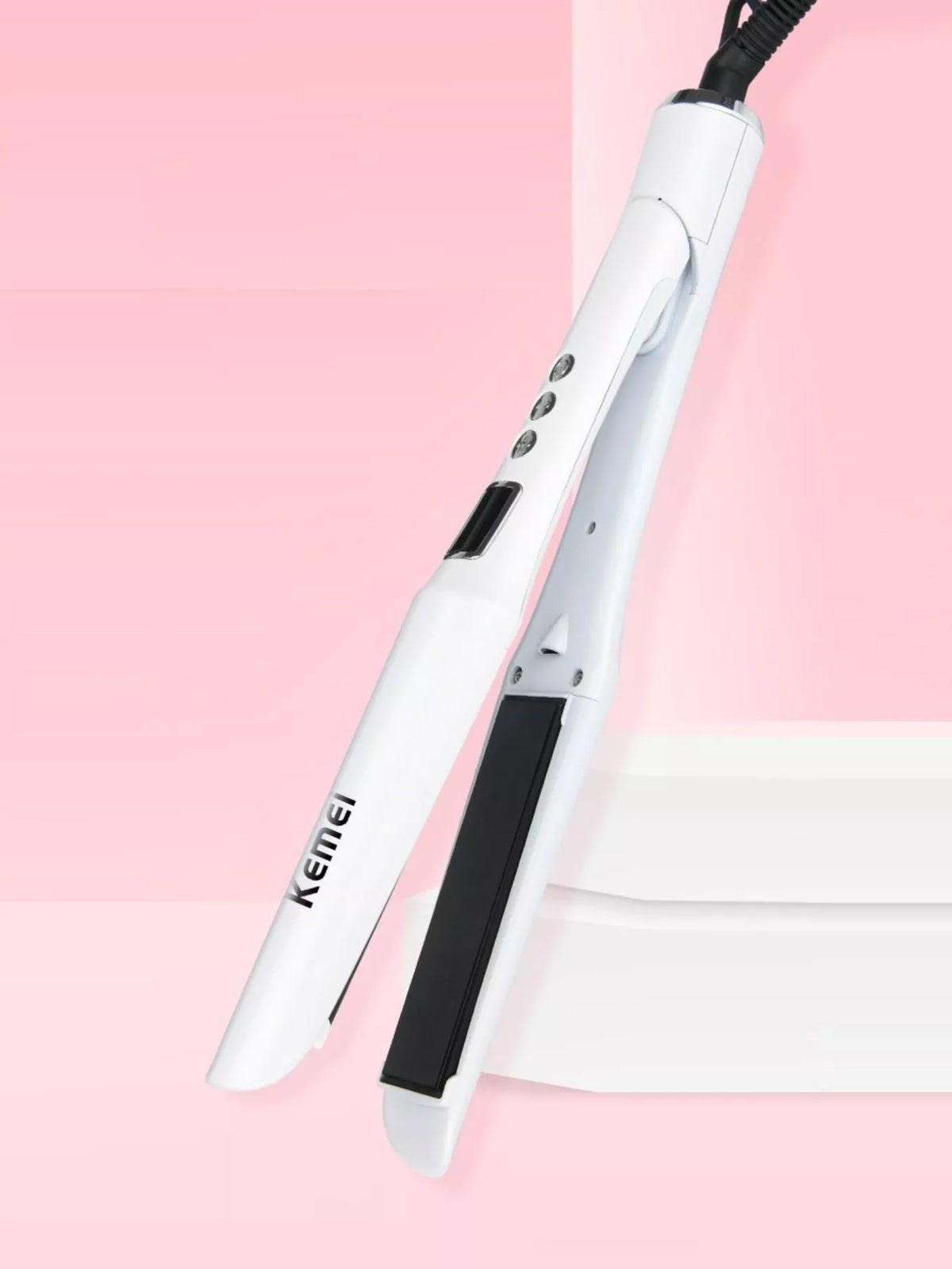 Hair straightener styling hair