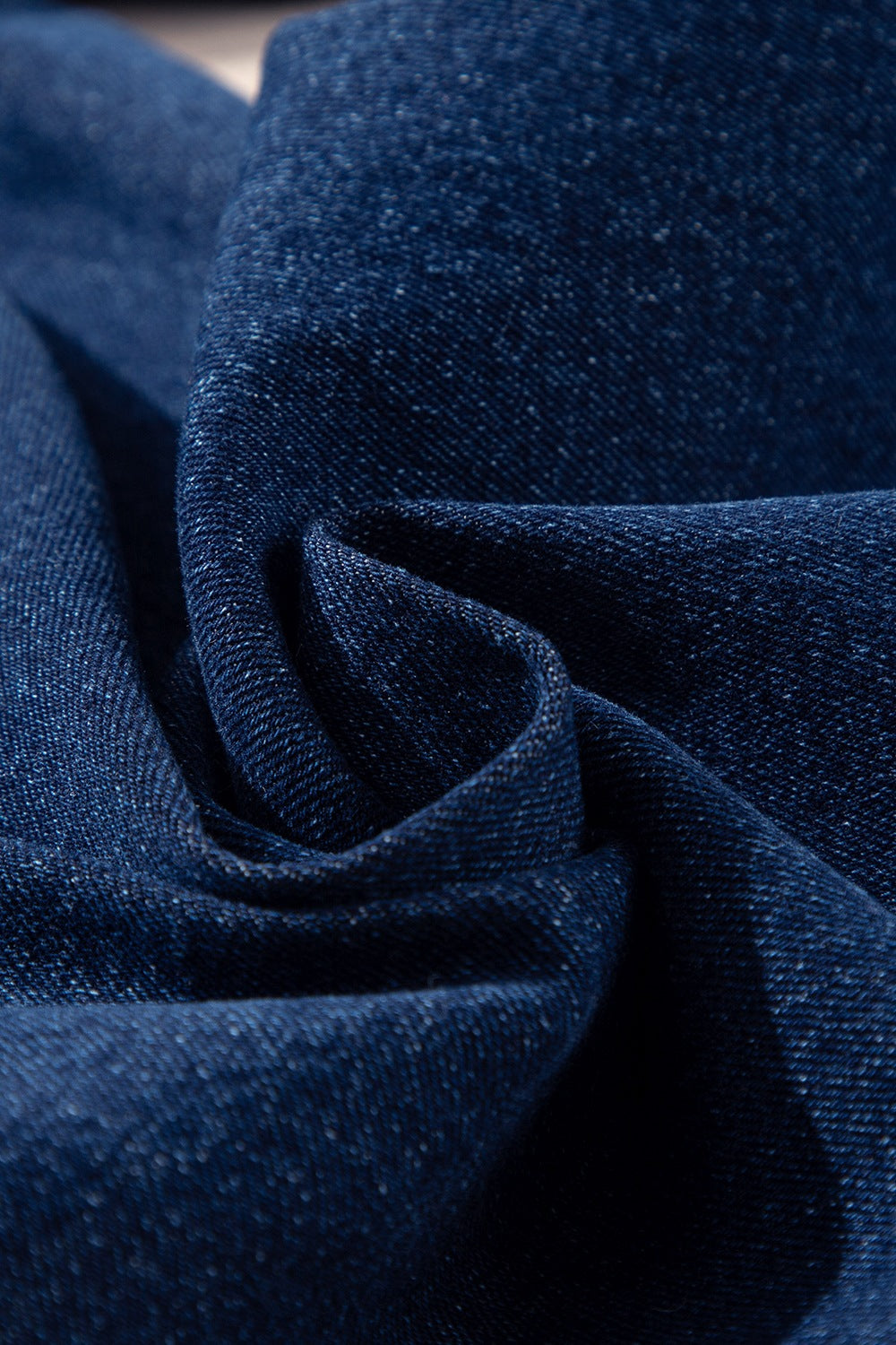 Mid rise navy jeans waist detail