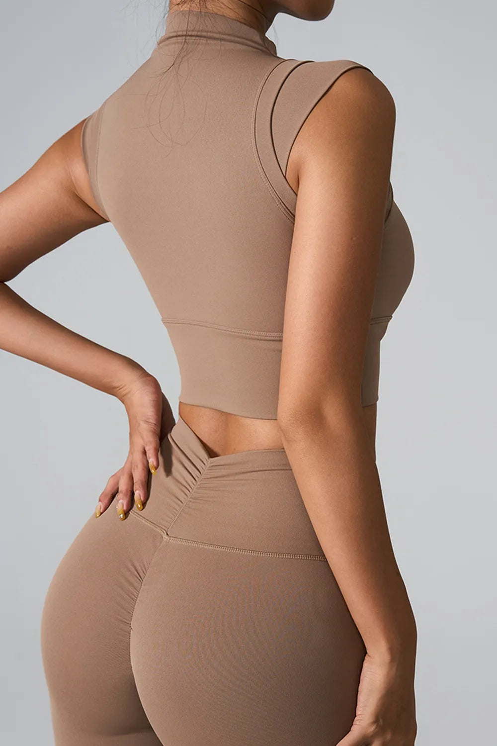 Mock Neck Active Tank - Fashorio