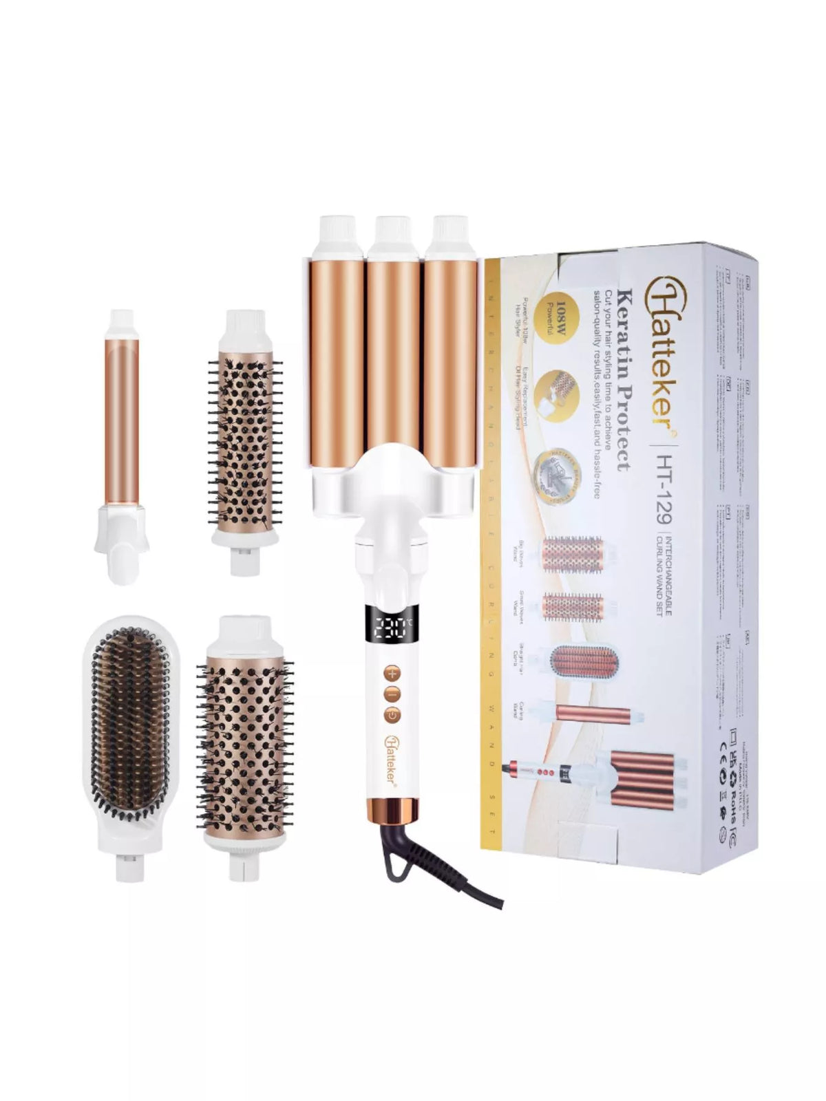 Curling iron barrel close up