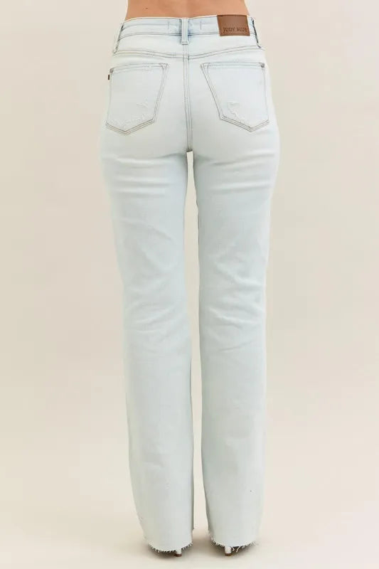 Judy Blue bootcut jeans distressed knee detail