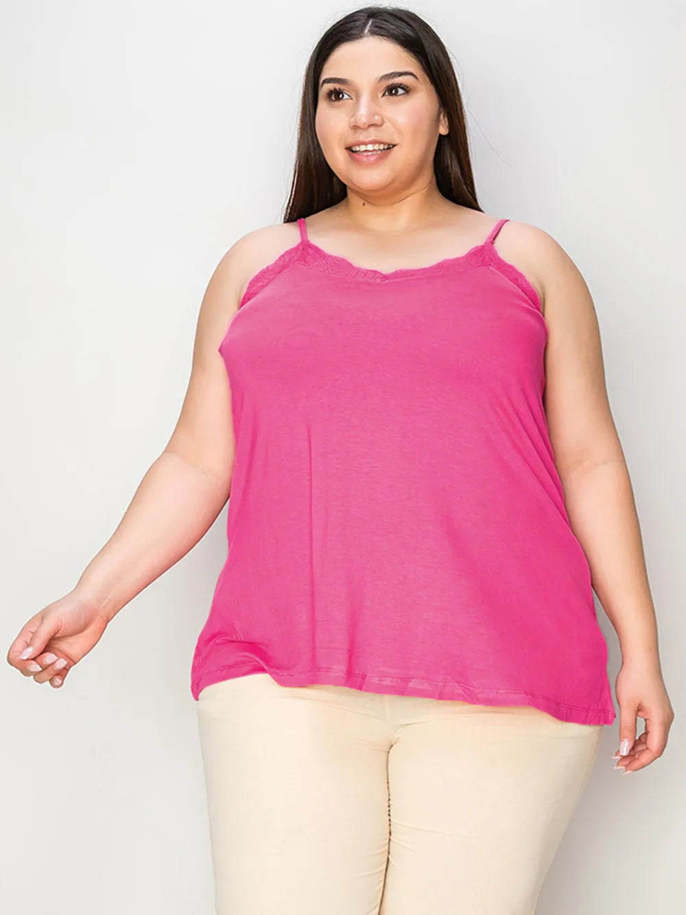 Camisole styled tucked into a skirt