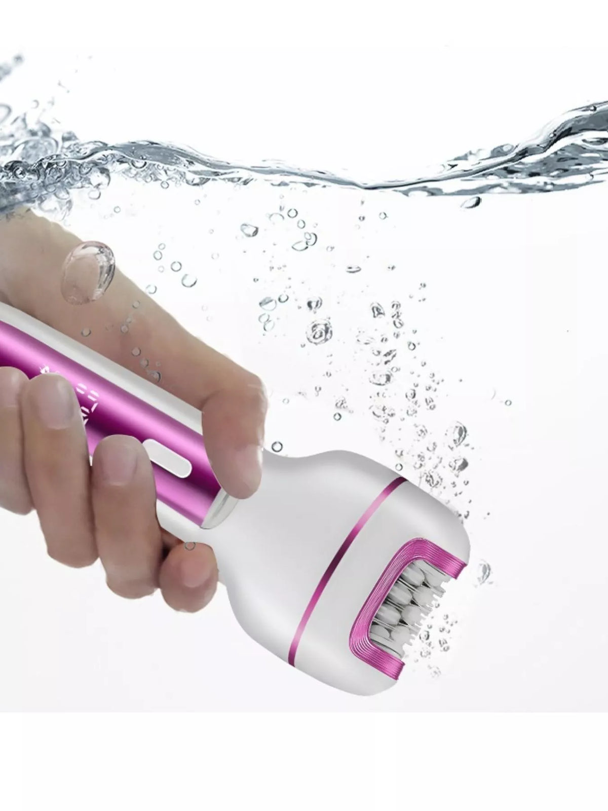 Epilator head with light closeup