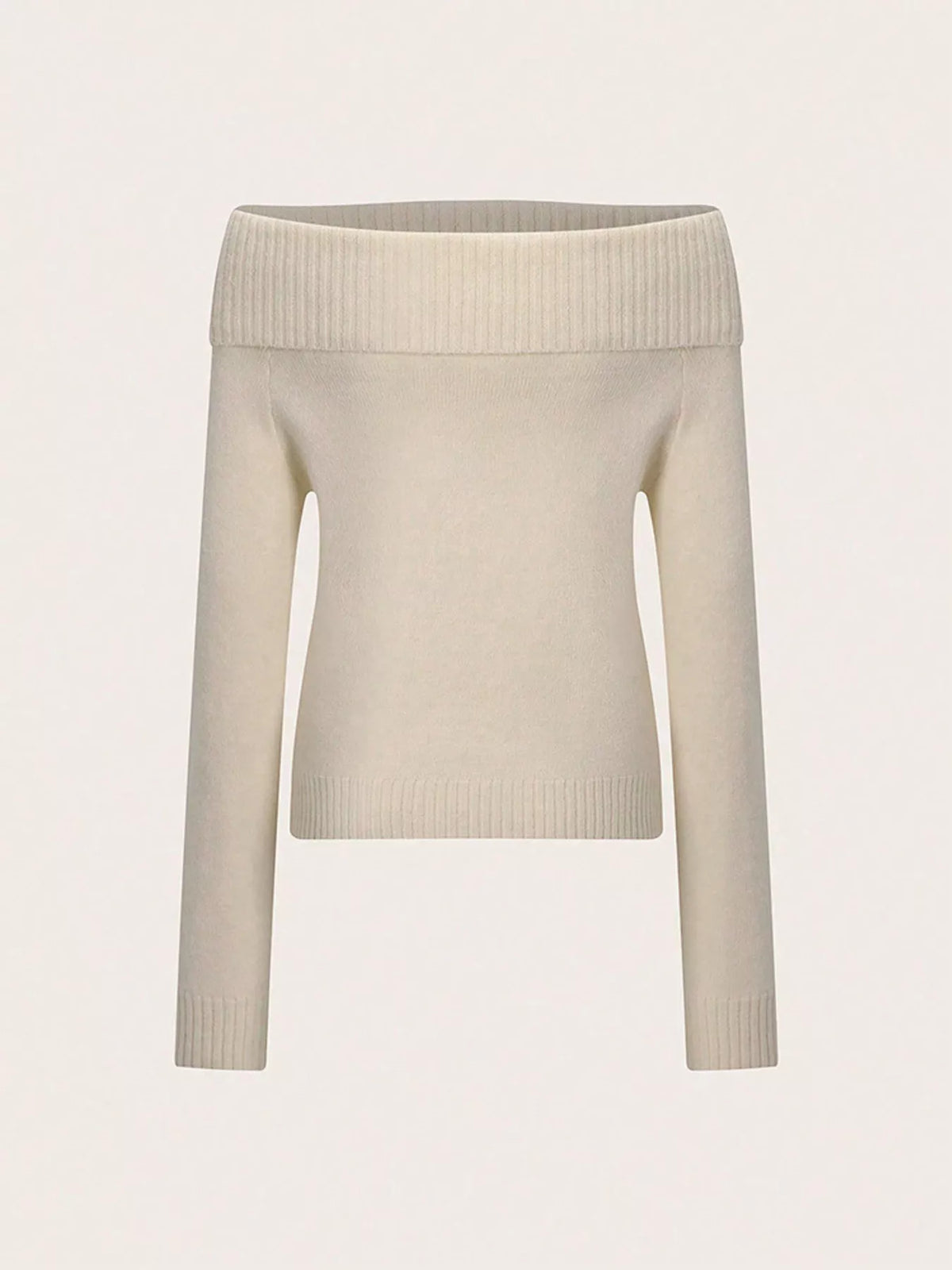 Ribbed Off Shoulder Sweater detail
