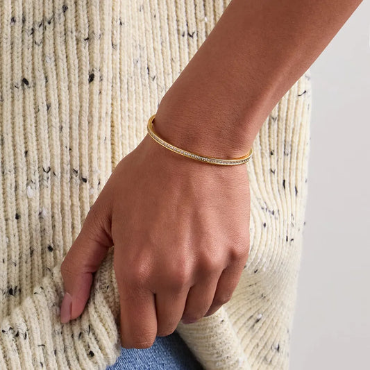 Stainless Steel Inlaid Zircon Bracelet - Fashorio