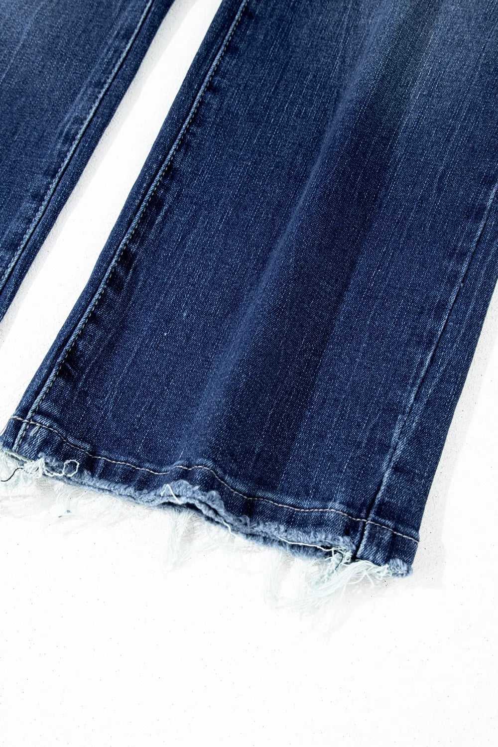 Full length mineral wash flare jeans