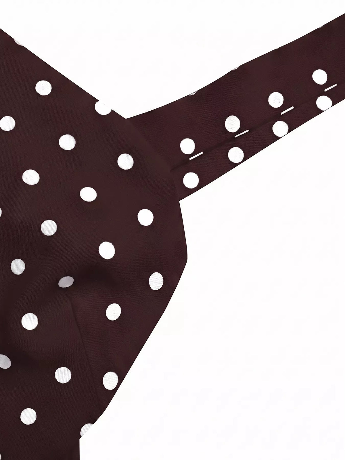coffee brown polka dot tie back cami top front view