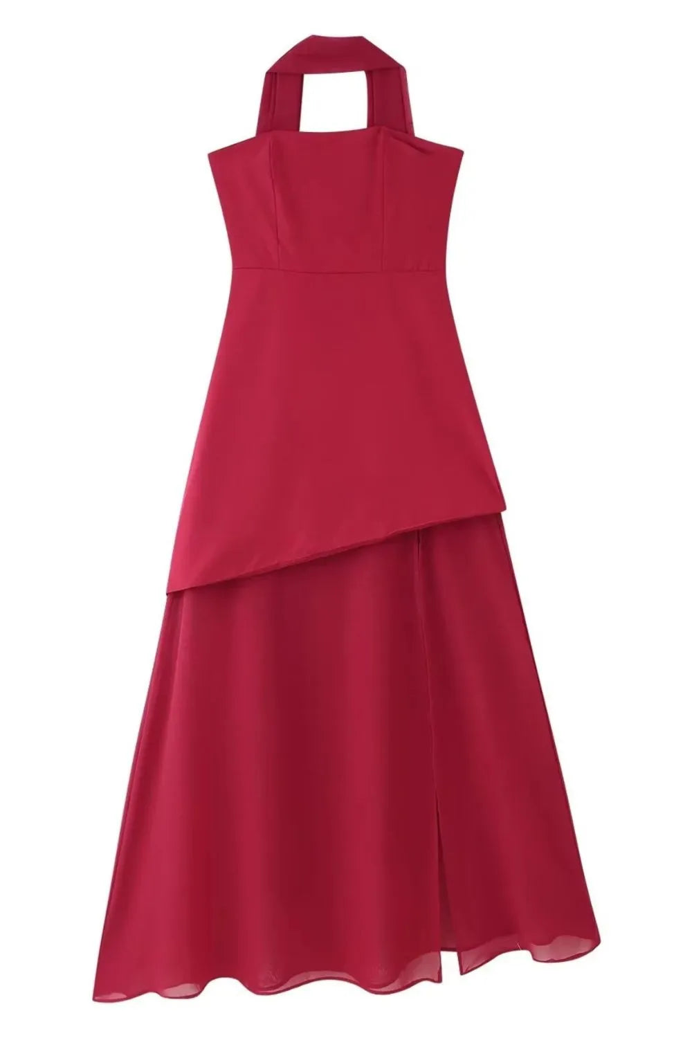 Layered tube maxi dress styled look