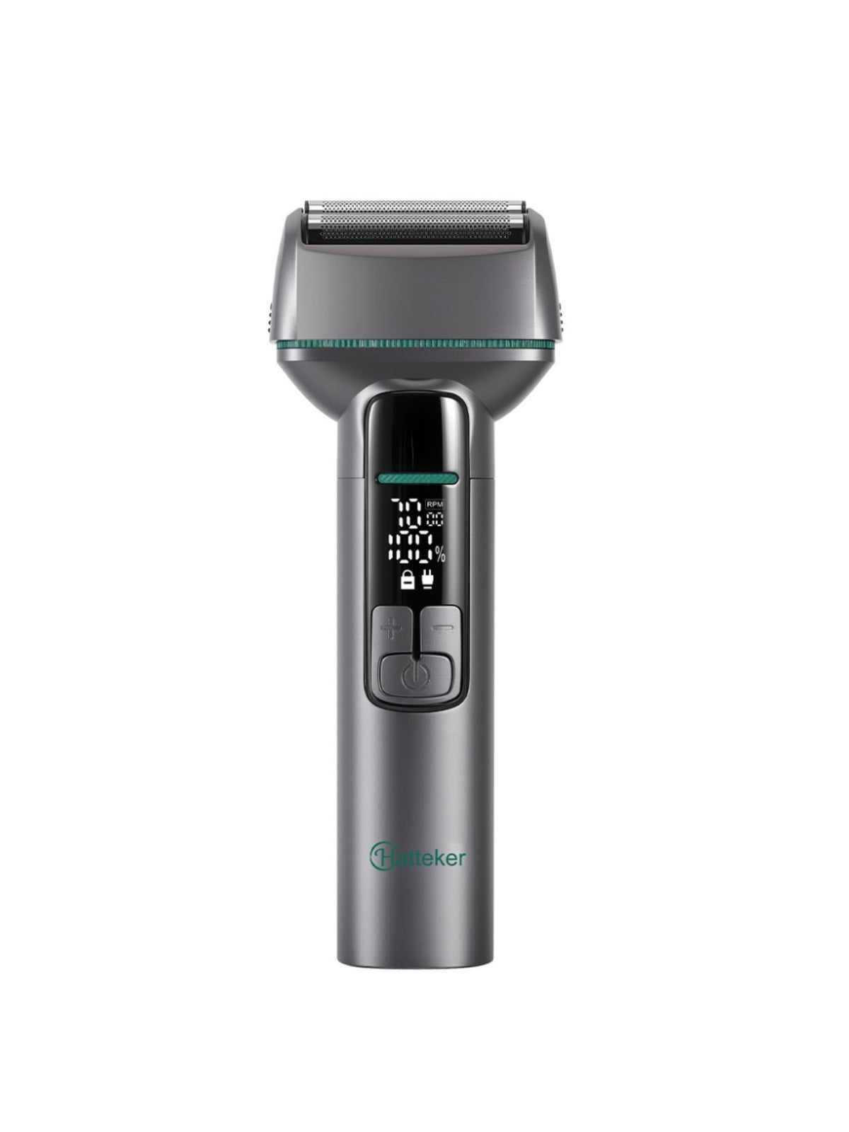 Cordless electric shaver top head view