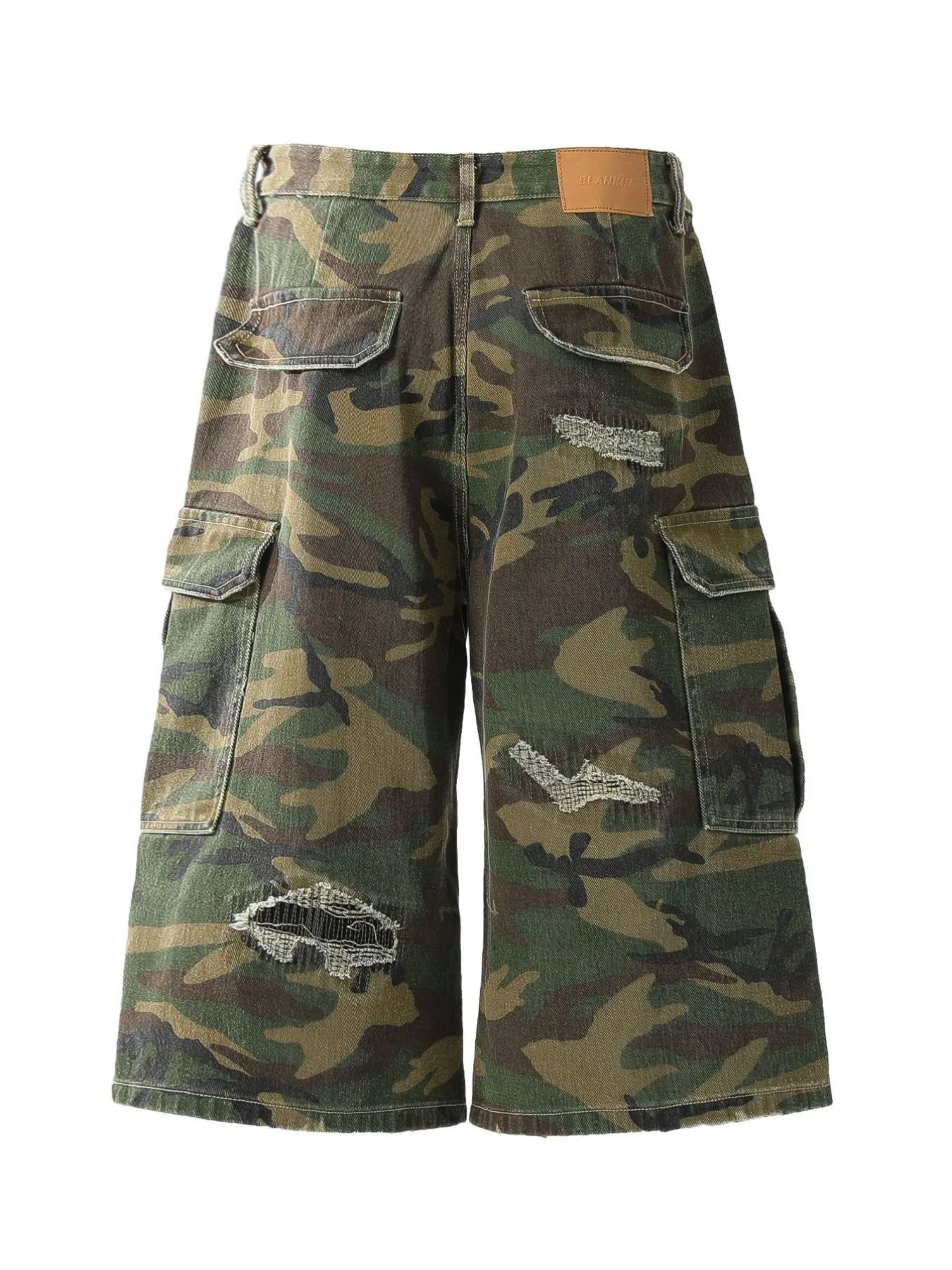 Men's Distressed Camouflage Cargo Shorts - Fashorio