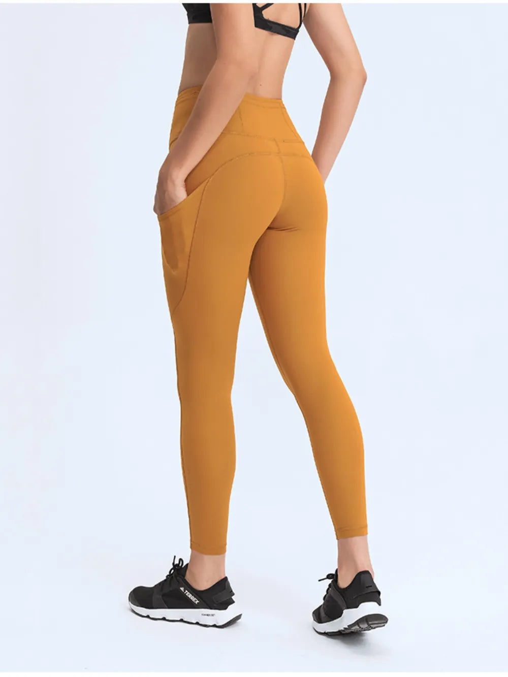 Tangerine wide waistband leggings