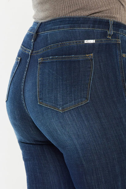 Kancan Full Size Mid Rise Flare Jeans - Fashorio