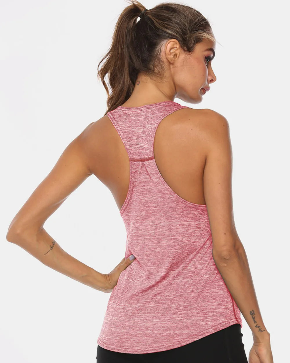 Full Size Scoop Neck Wide Strap Active Tank - Fashorio