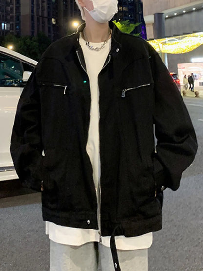Men's Plus Size Zip Up Oversized Denim Jacket - Fashorio