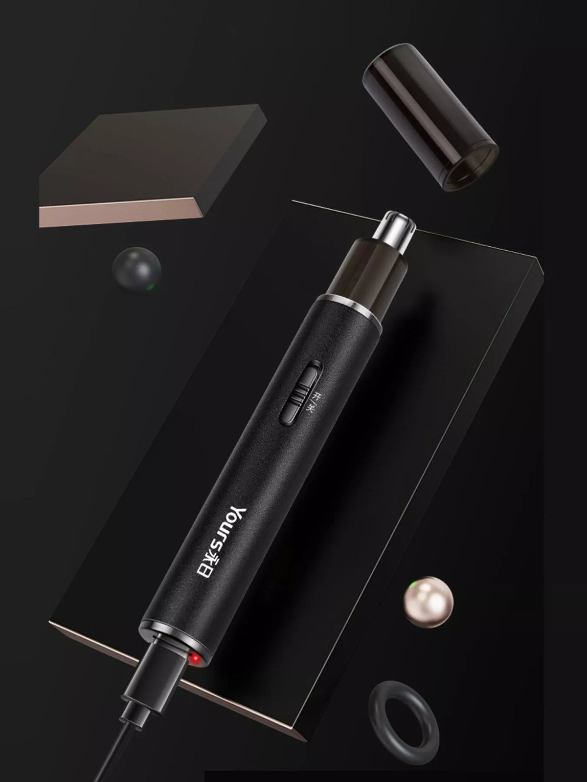 Black nose hair trimmer