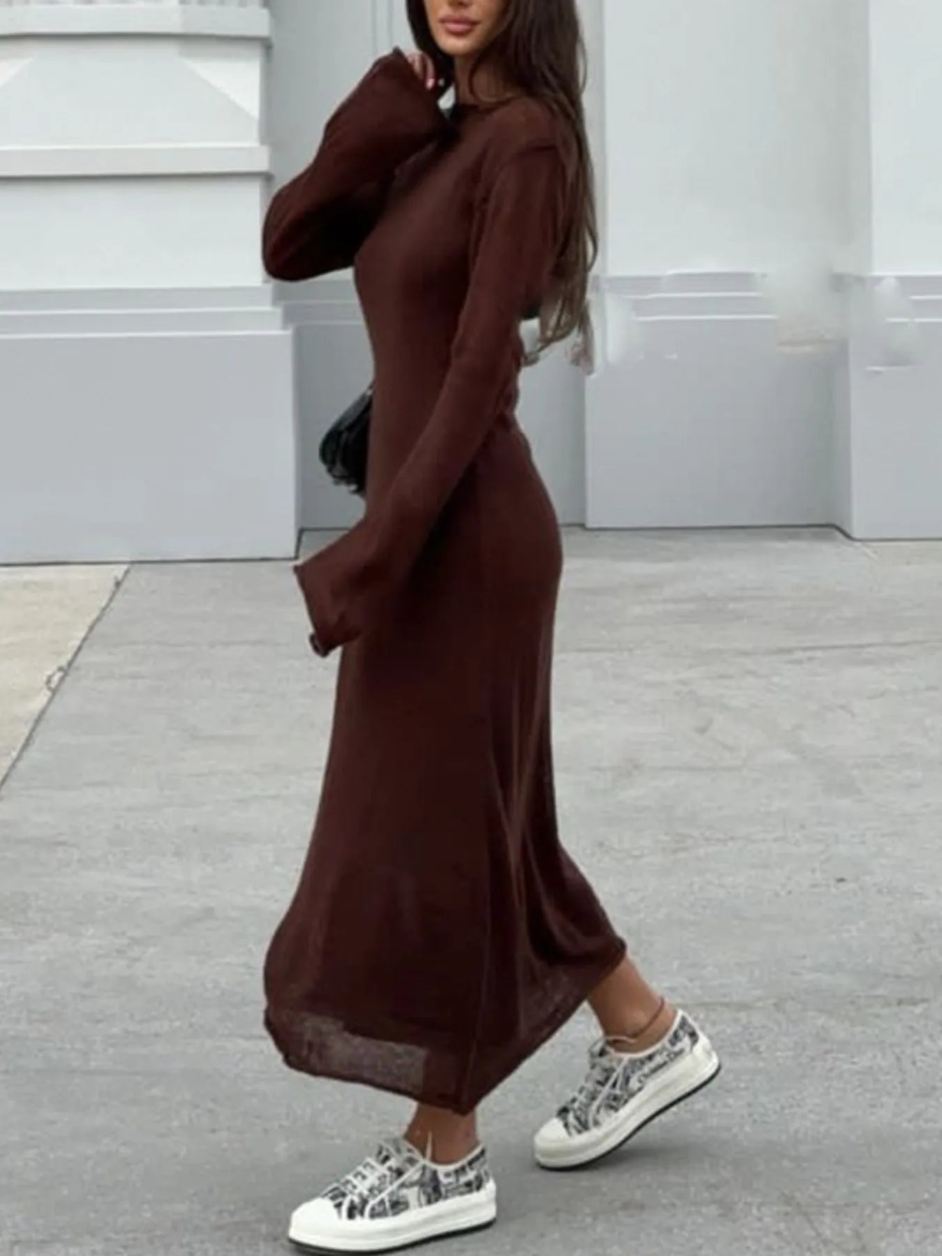 Ribbed Knit Cami Dress and Cover Up Sweater Set - Fashorio