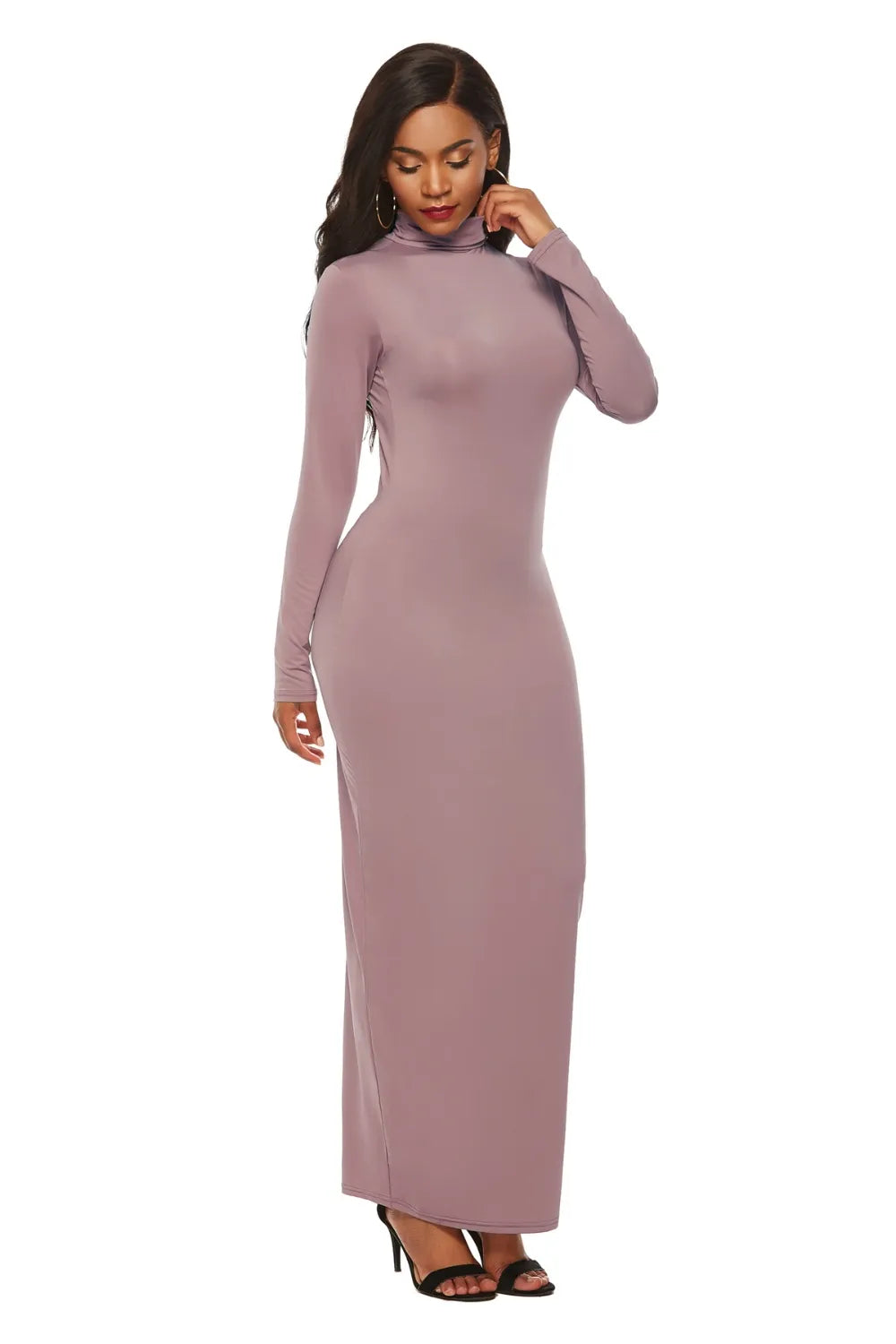 Long sleeve maxi dress in sage