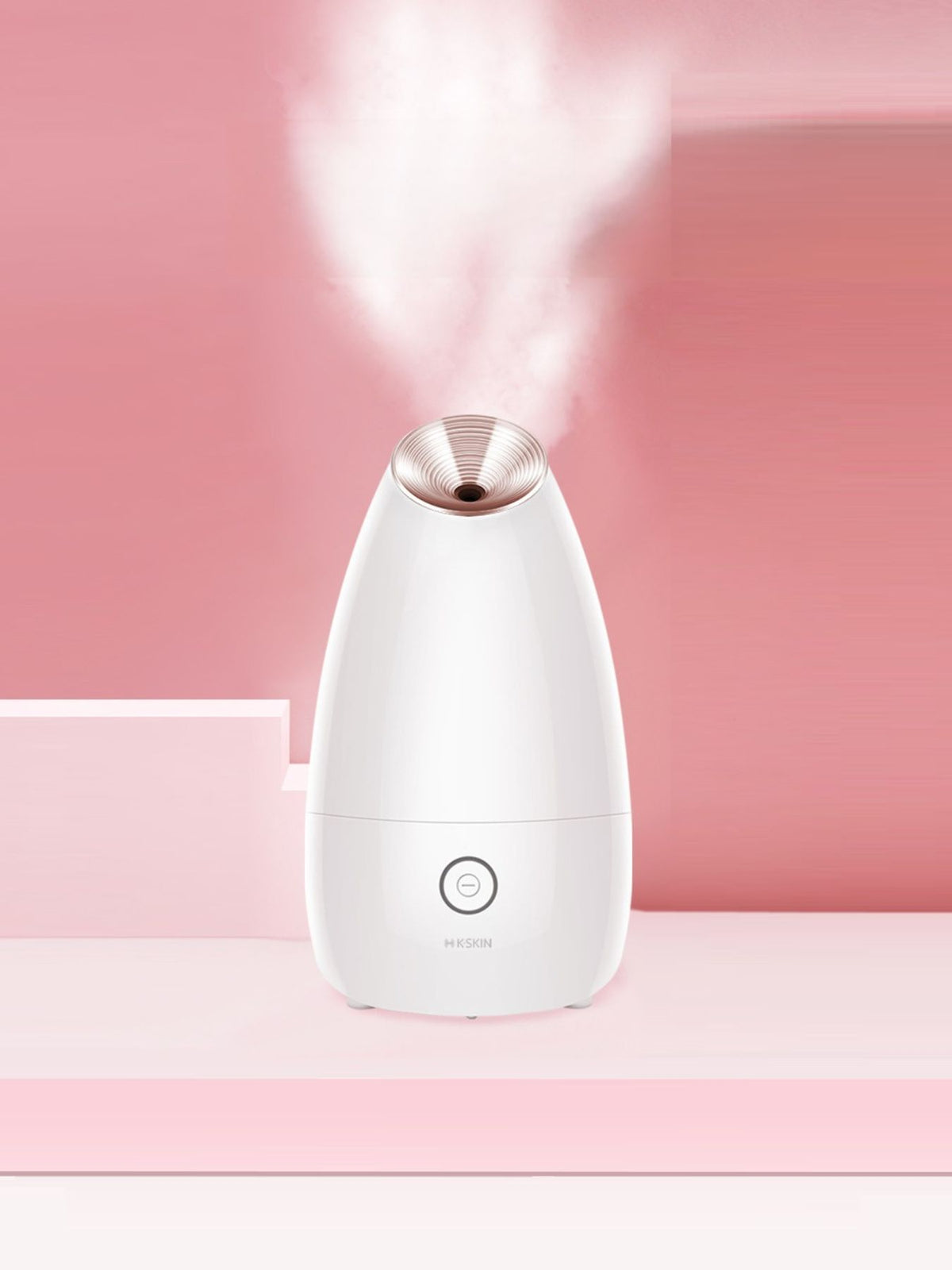 Facial steamer in use for skin care