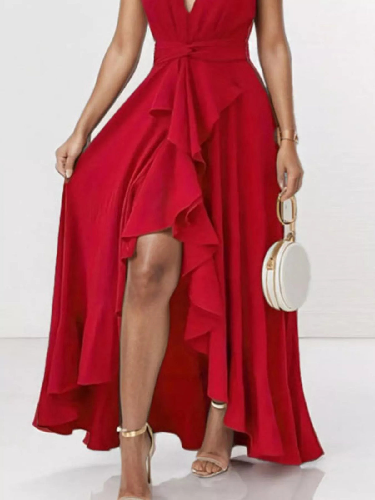High low maxi dress with slit detail