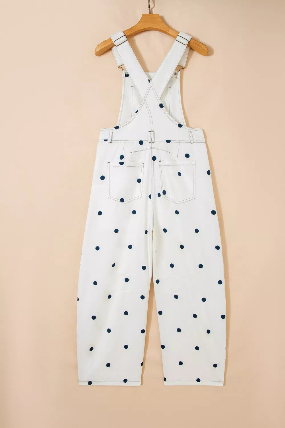 Cotton denim jumpsuit full length view