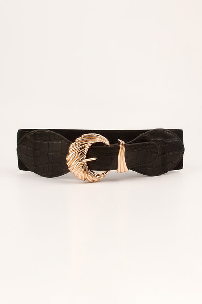 Shell Alloy Buckle Elastic Belt - Fashorio