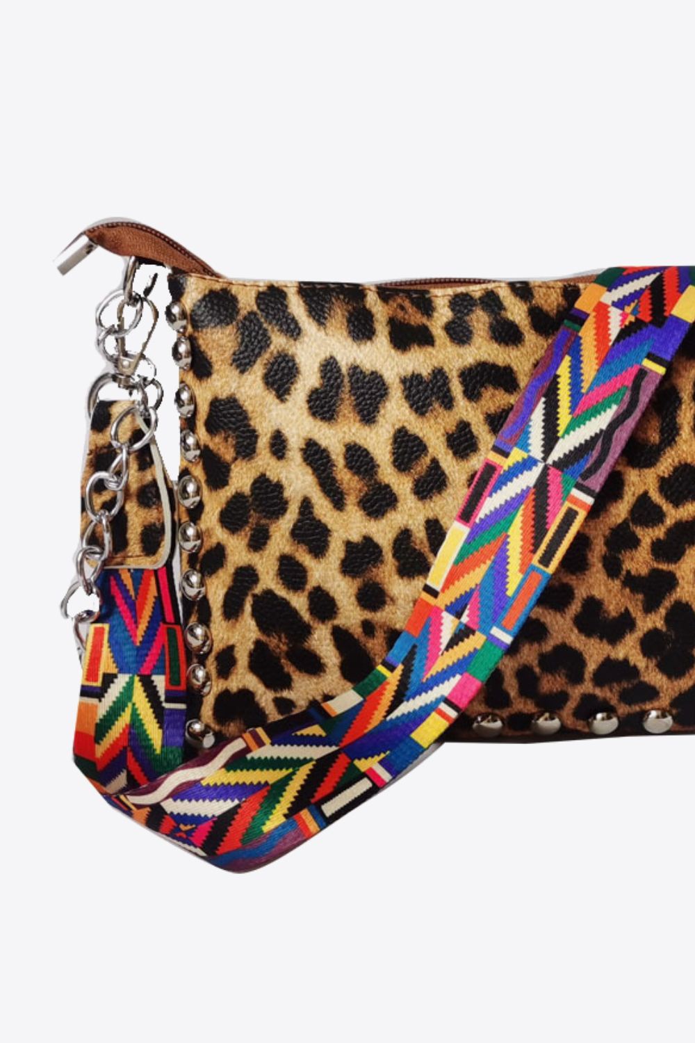 Adored PU Leather Studded Shoulder Bag - Fashorio