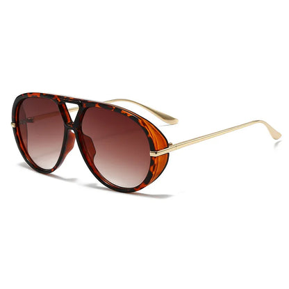 Aviator Fashion Sunglasses with Yellow Tinted Lenses styleC One Size - Fashorio