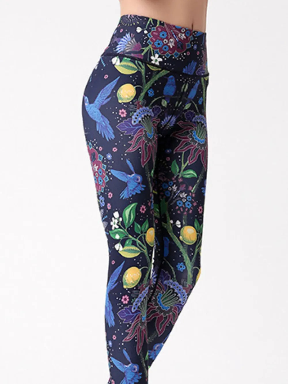 Printed High Waist Active Leggings - Fashorio