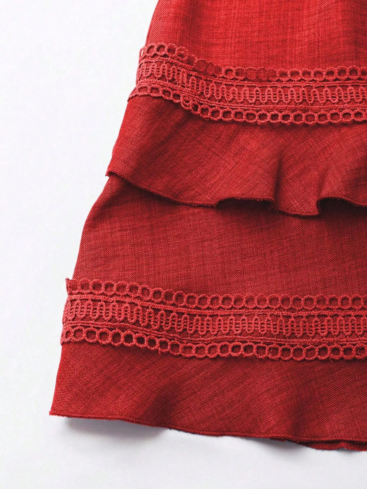 Ruffled dress alternate colour side view