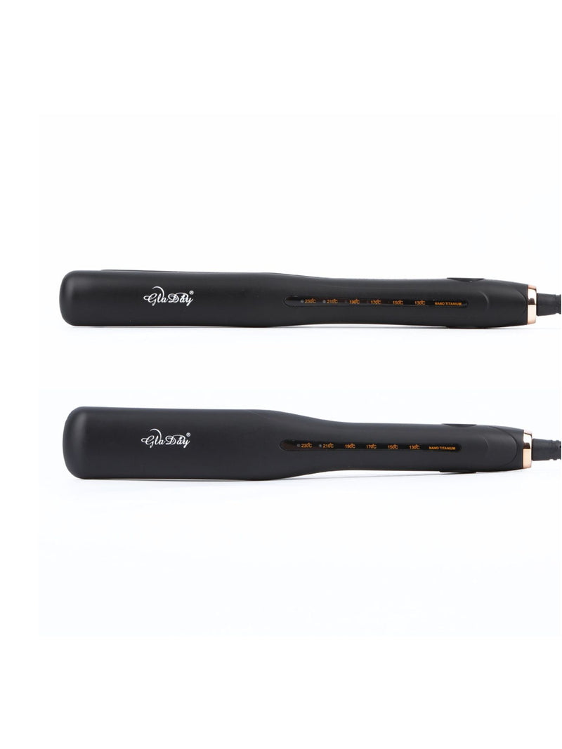 Adjustable temperature hair straightener flat iron