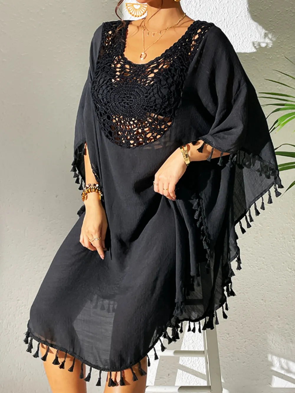 Tassel cover up dress final look