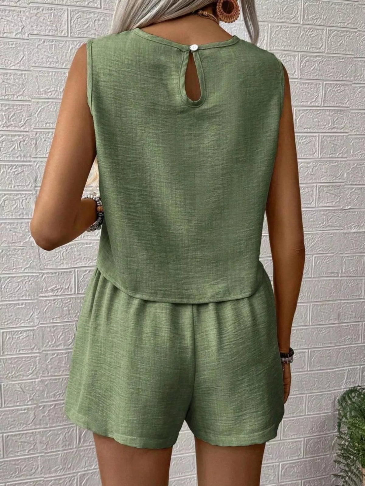 Sleeveless Top and Shorts Casual Two Piece Set, view 23