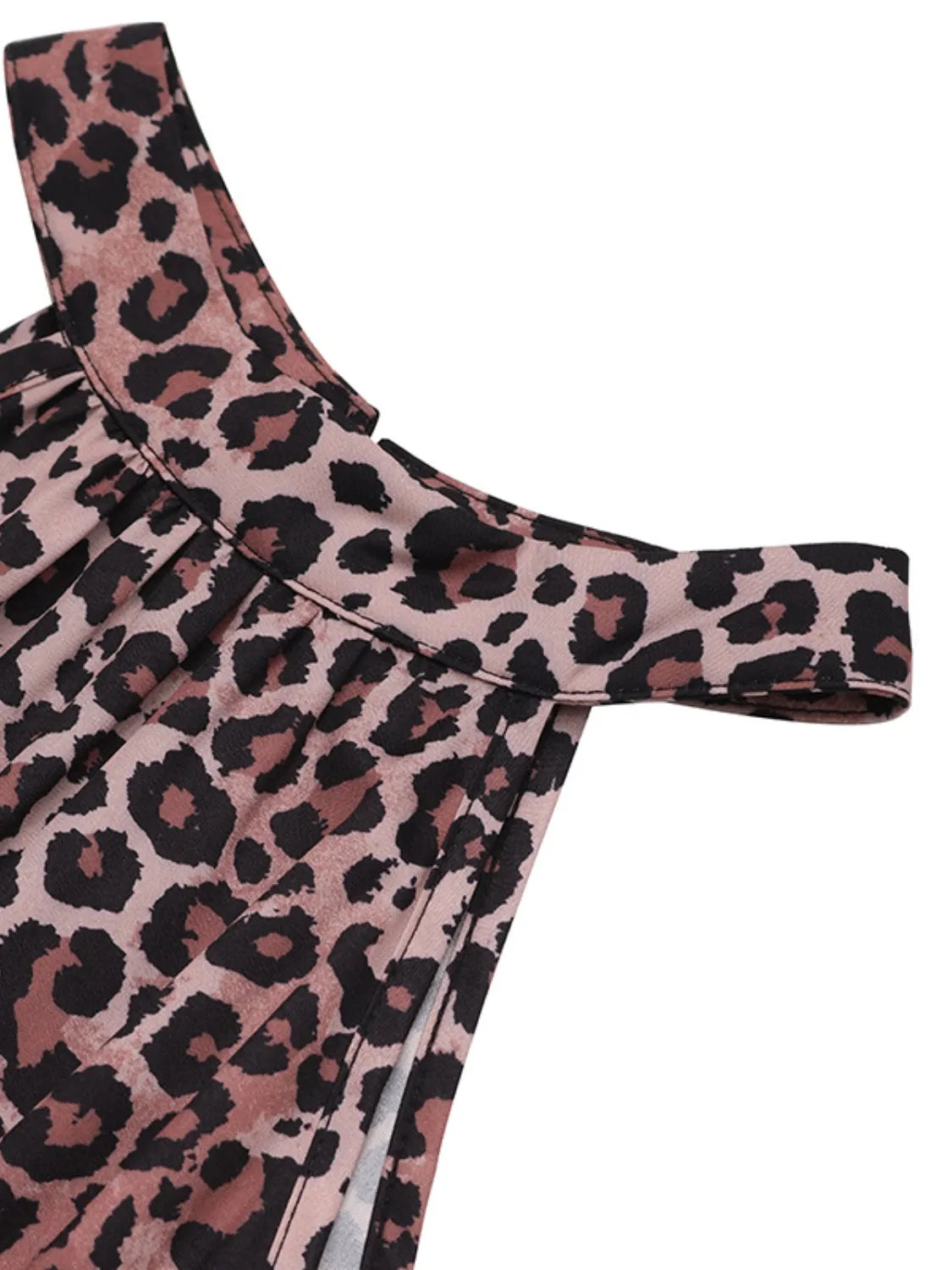 leopard butterfly grecian neck maxi dress styled view