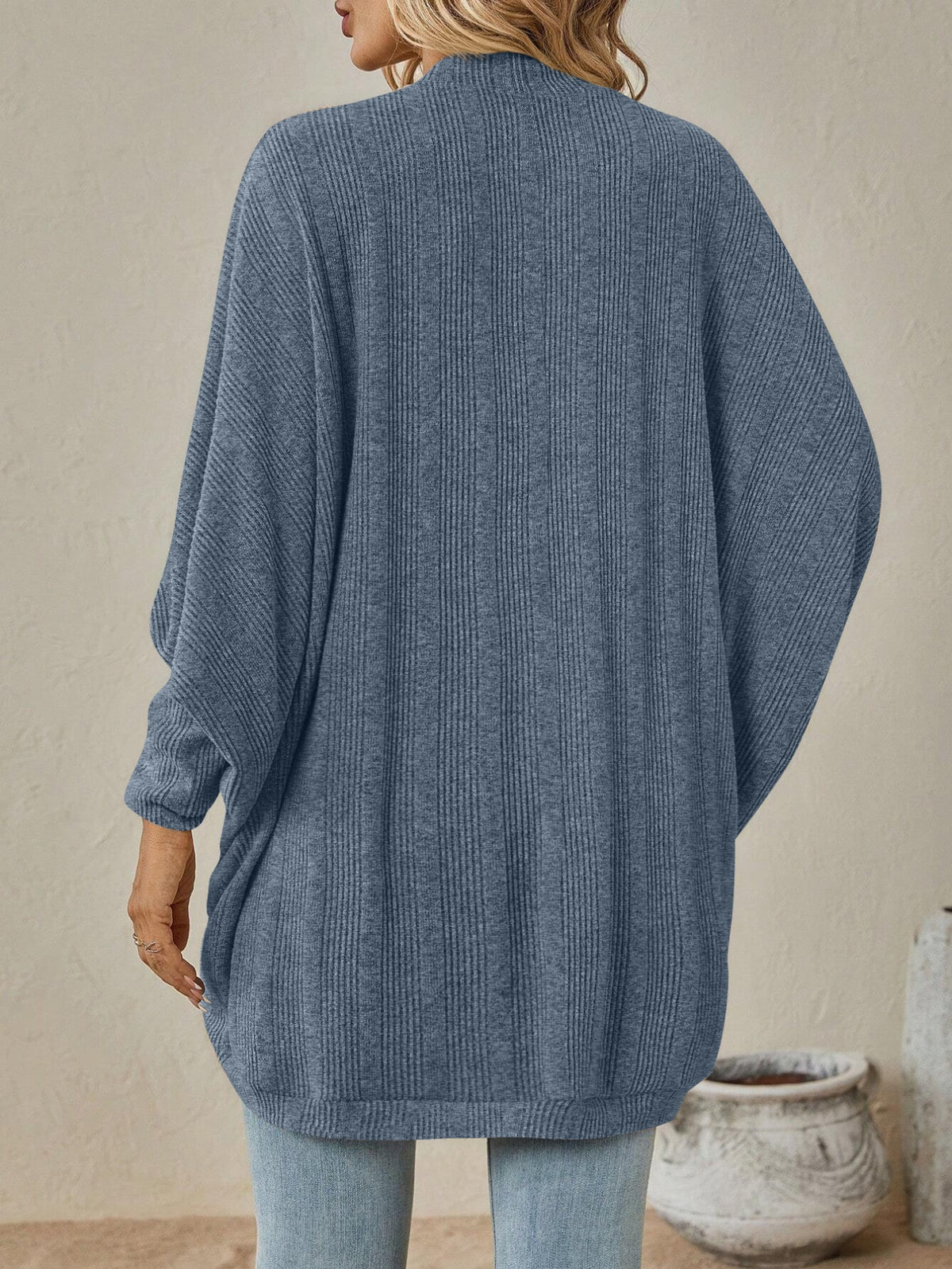 Batwing cardigan movement shot