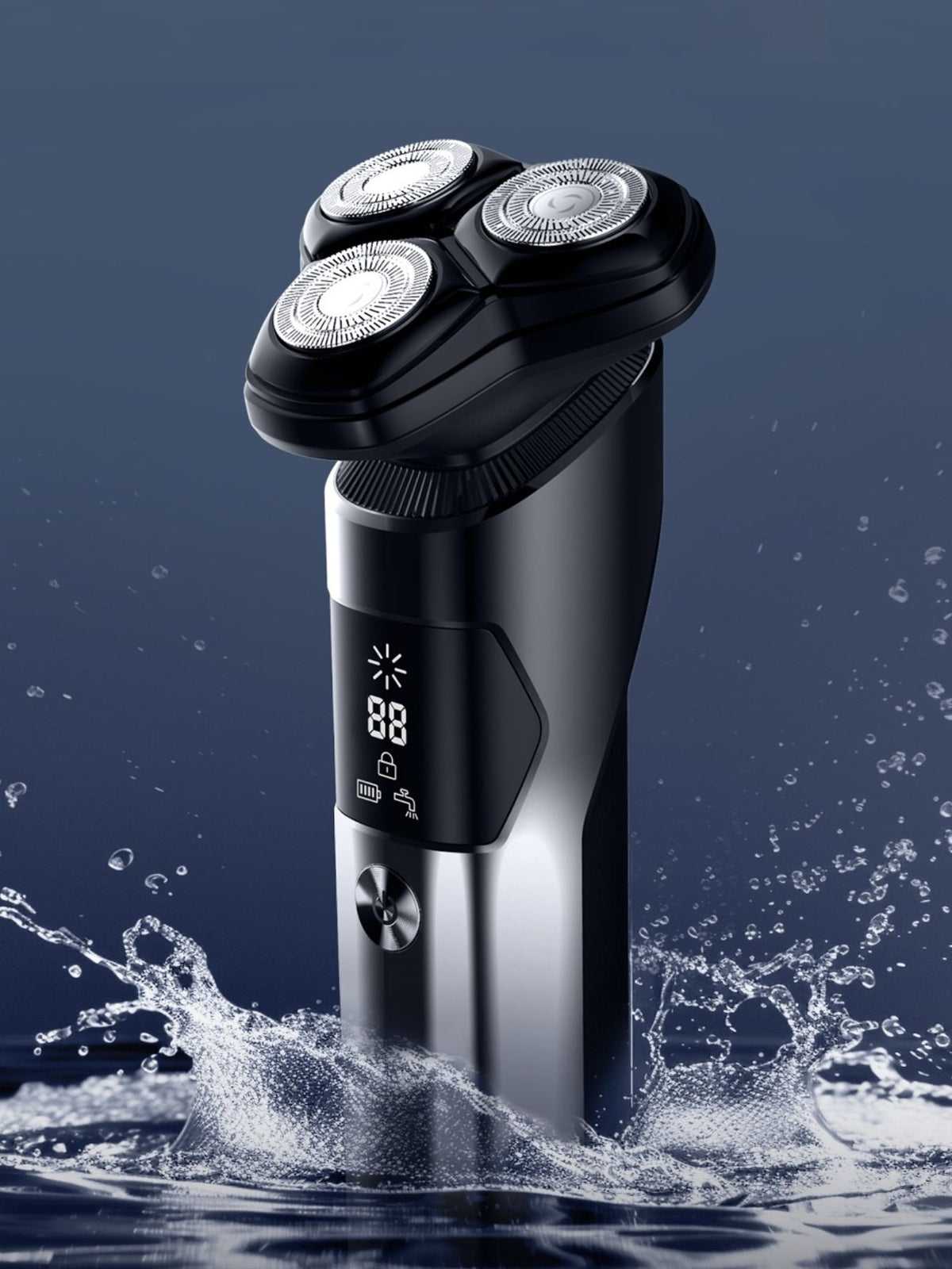 Shaver LED display close up