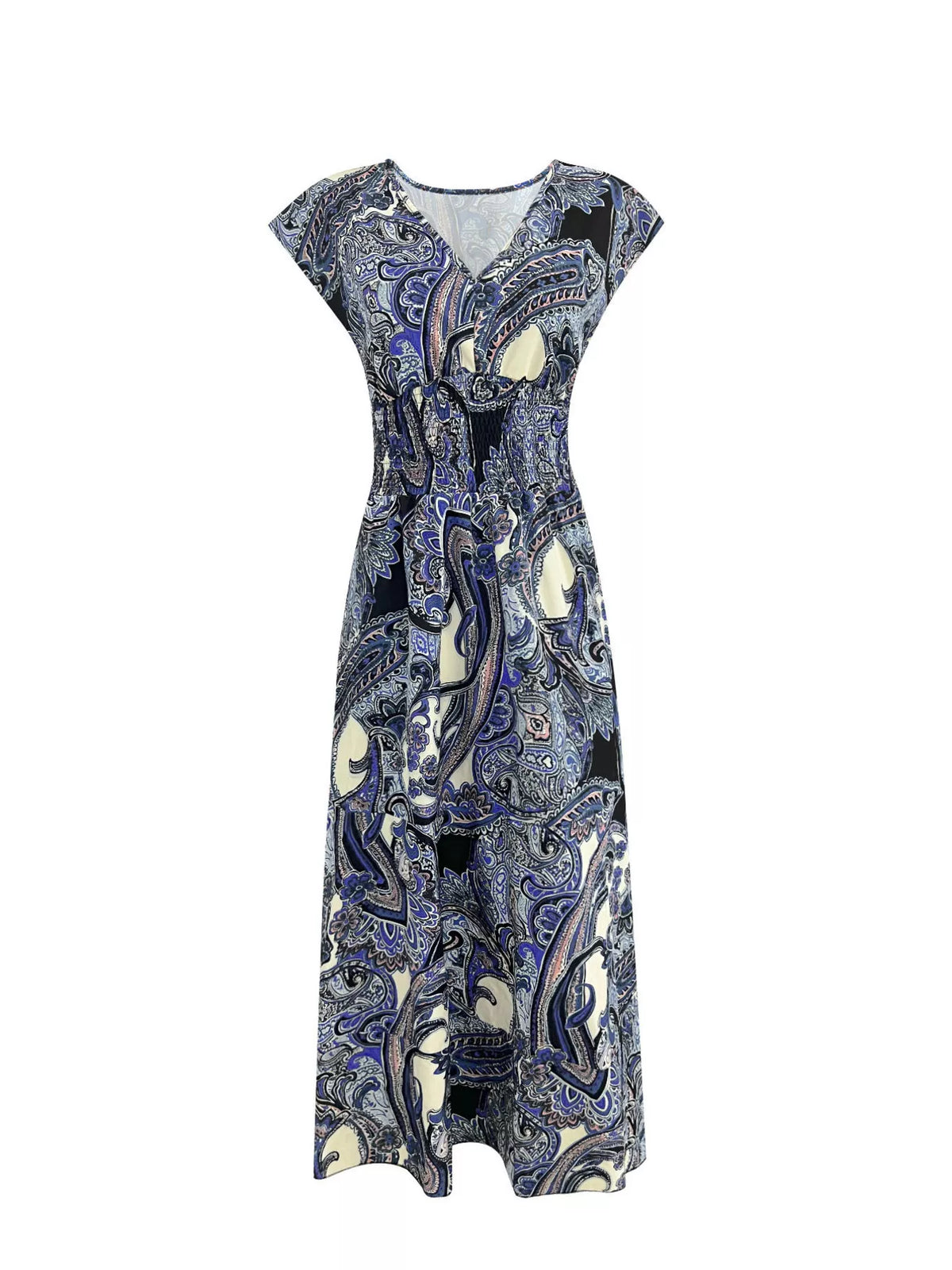 Plus size floral maxi dress ruched body detail