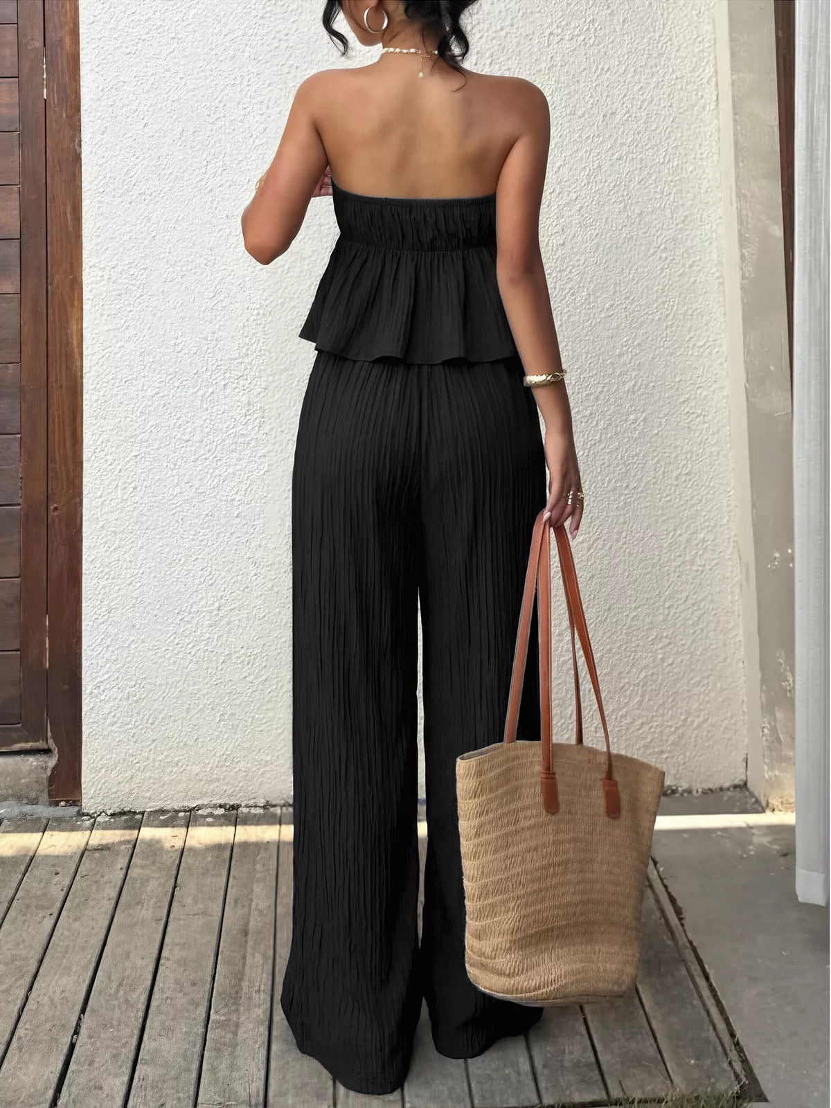 Tube Top and Wide Leg Pants Set, view 14