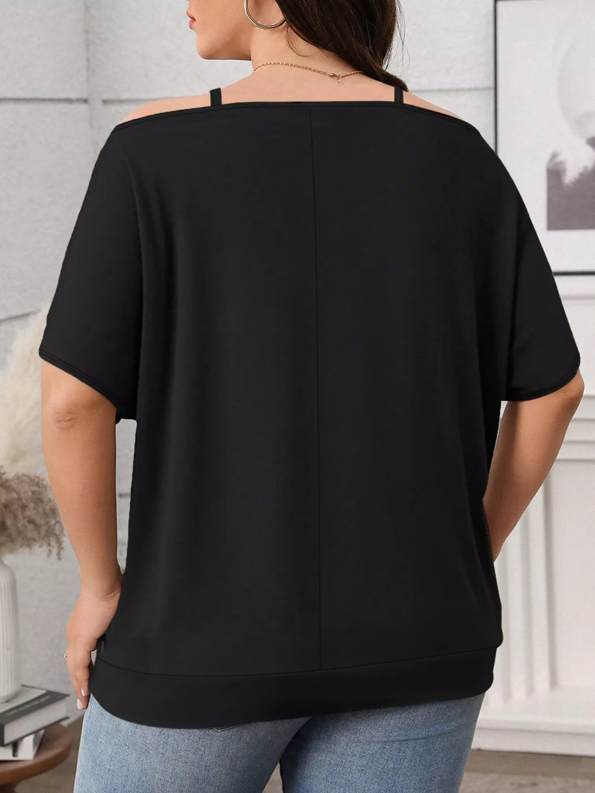 Womens cold shoulder top full look