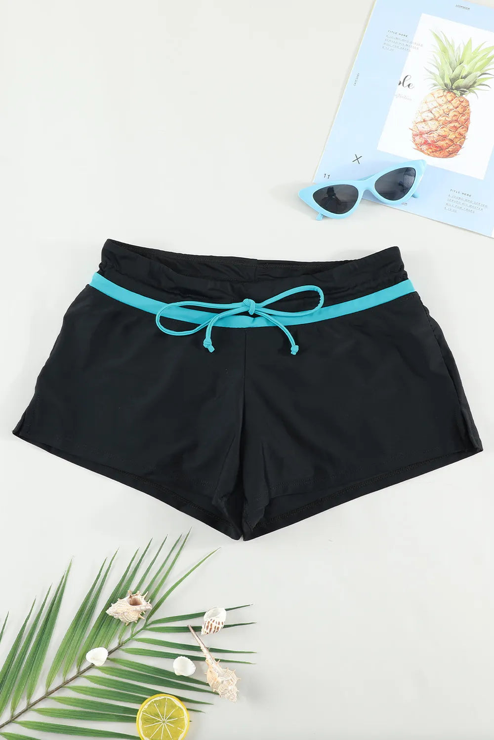 Swim shorts drawstring waist detail
