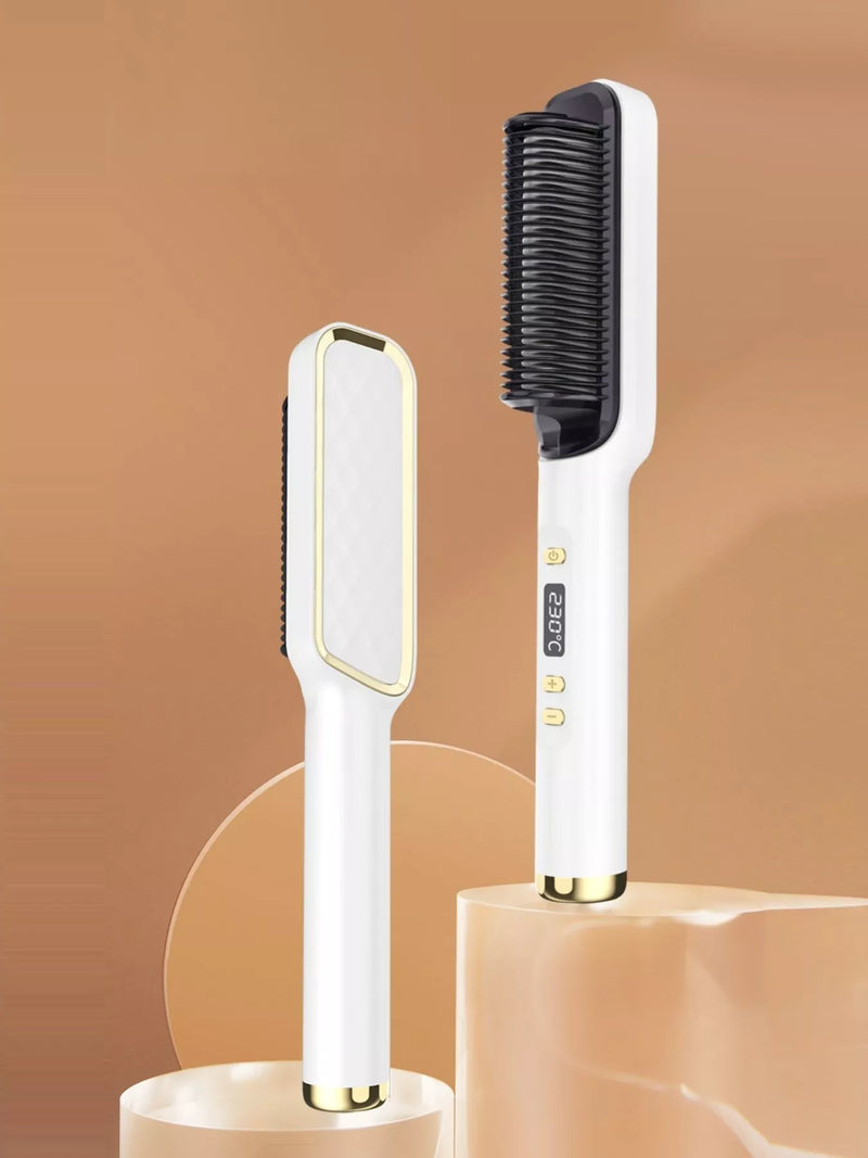 White fast heating ceramic straightening comb