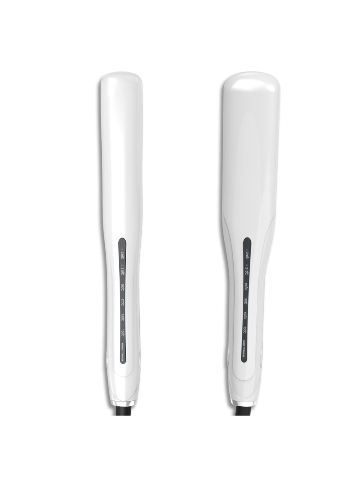 Fast heating hair straightener front view