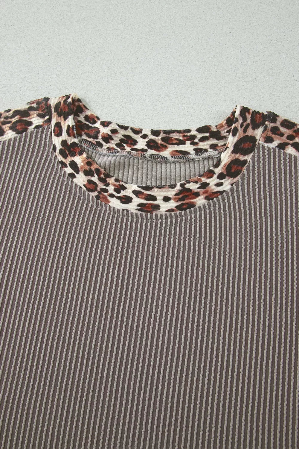 Leopard trim coordinated set full look
