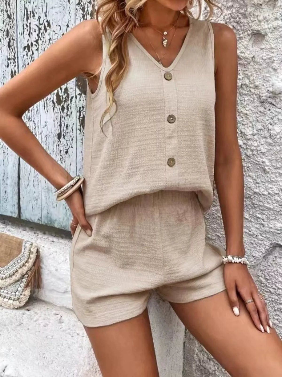 Tank and shorts set casual outfit
