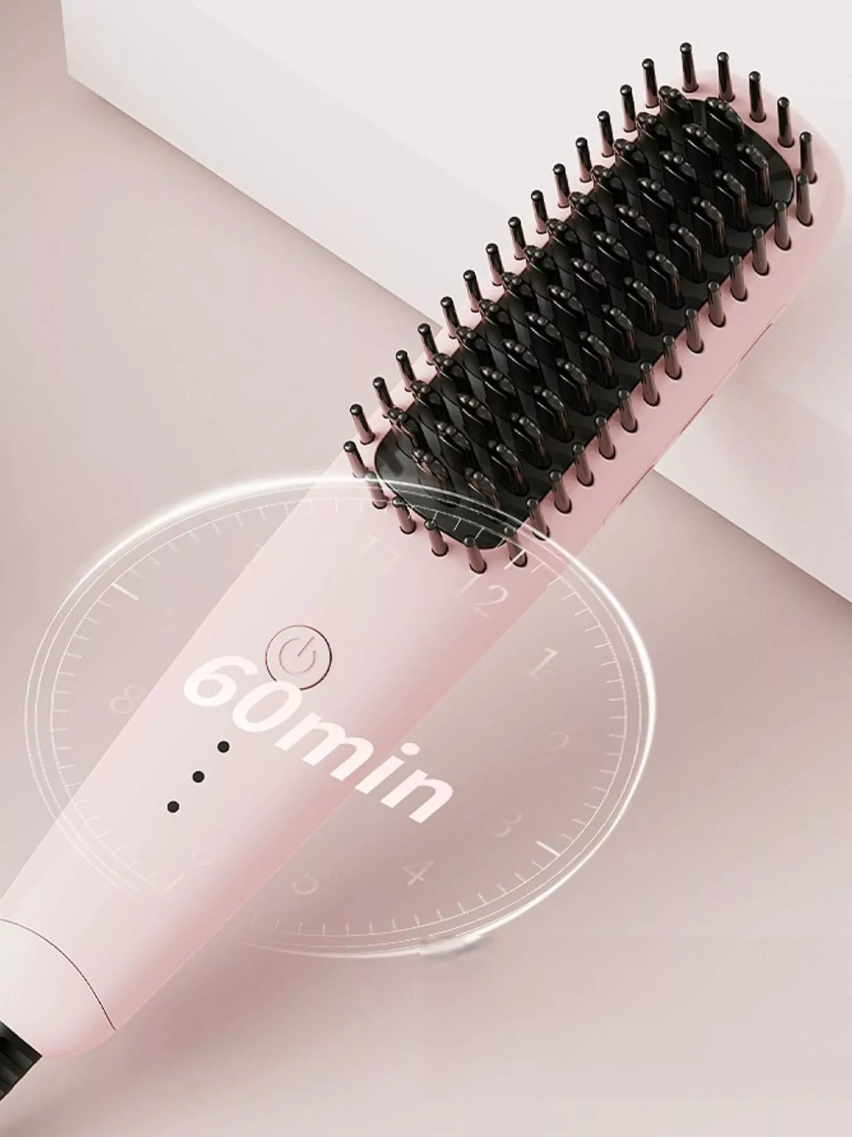 Straightening comb teeth close up