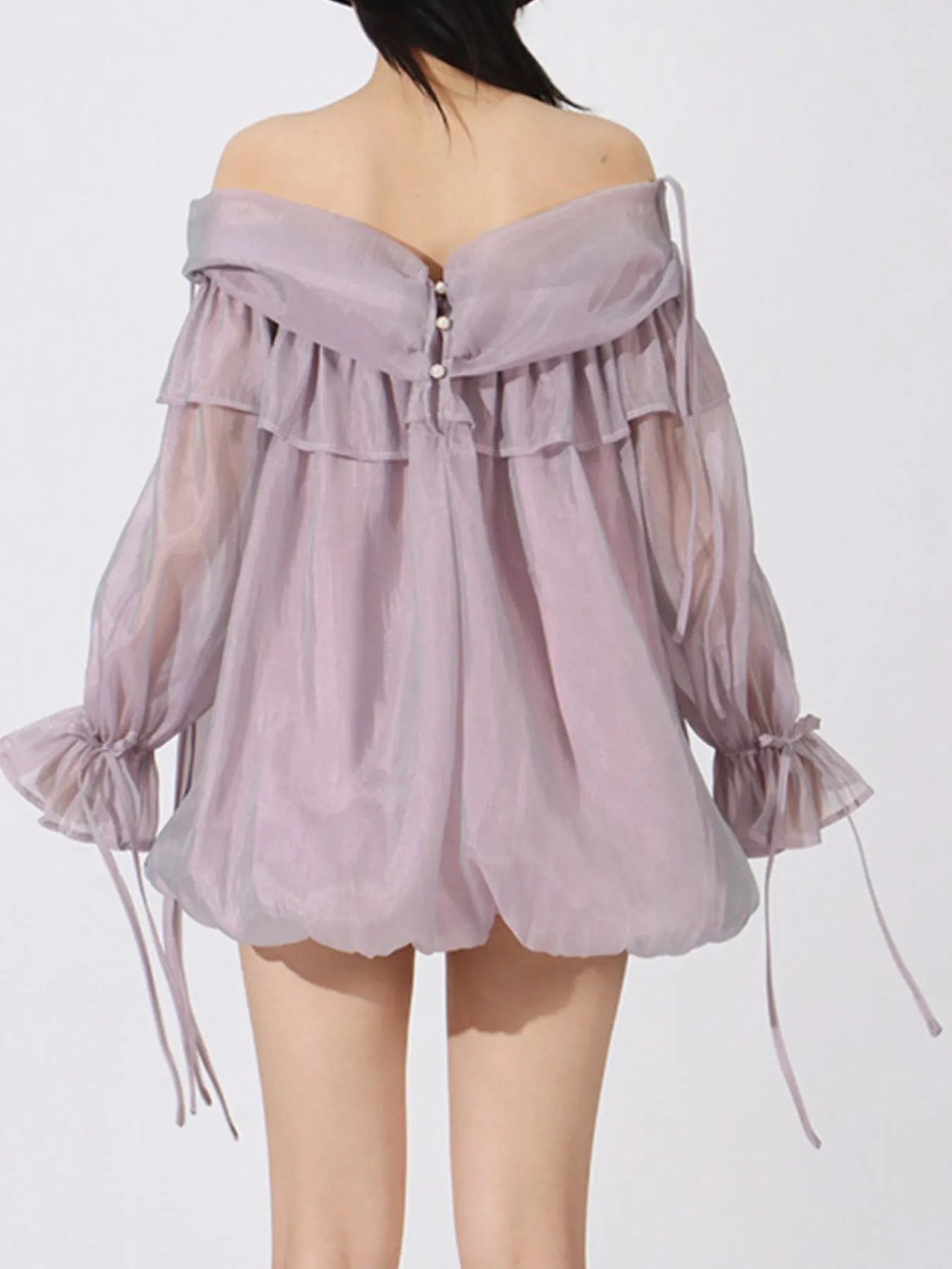 Ruffled Off-Shoulder Flounce Sleeve Blouse - Fashorio