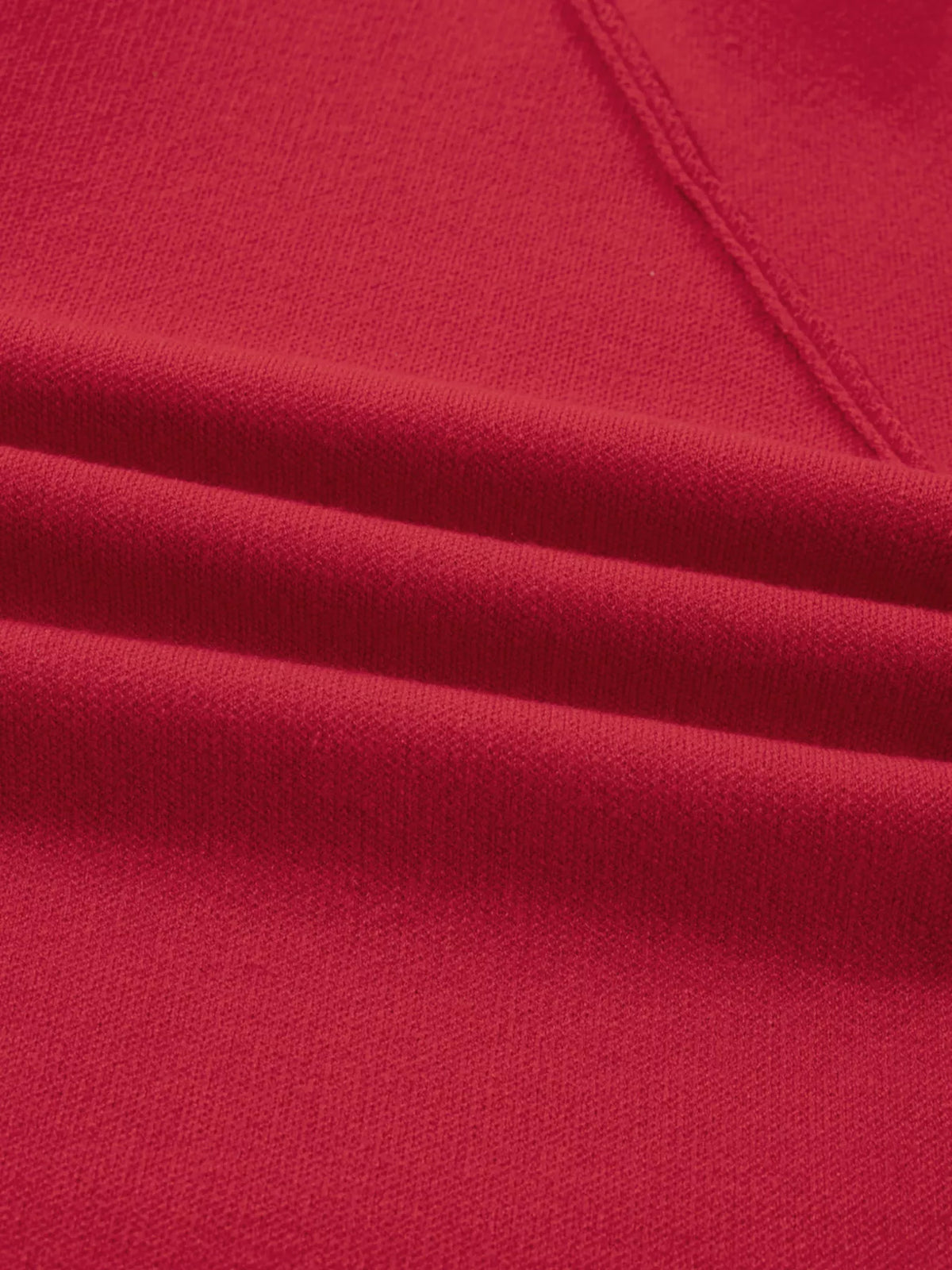 Collared button front wrapped cardigan in scarlet on model