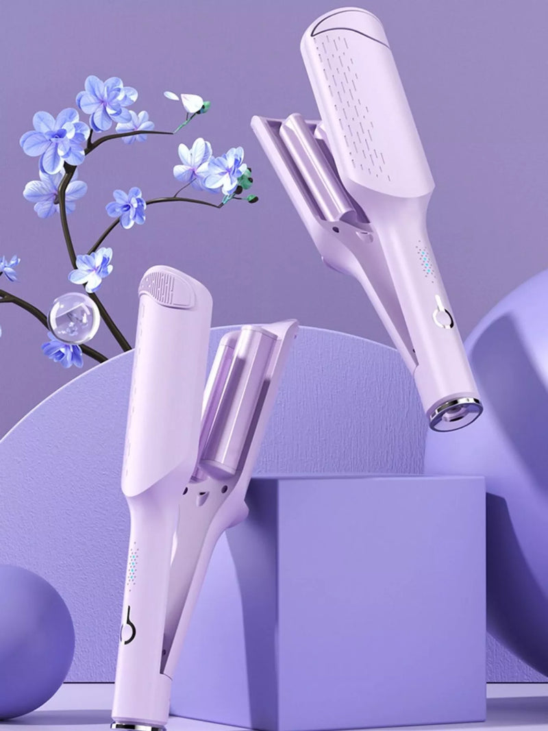 Ceramic straightening comb in purple