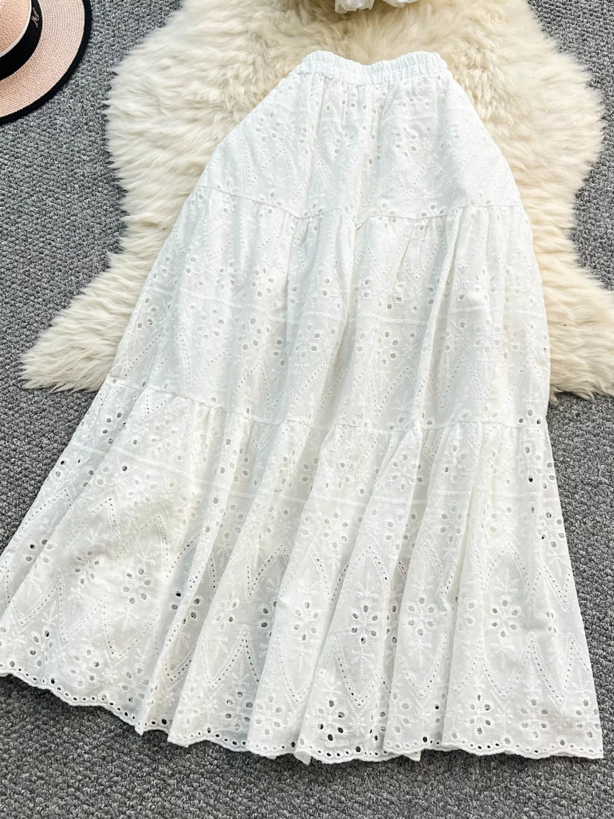 Feminine smocked set styled look
