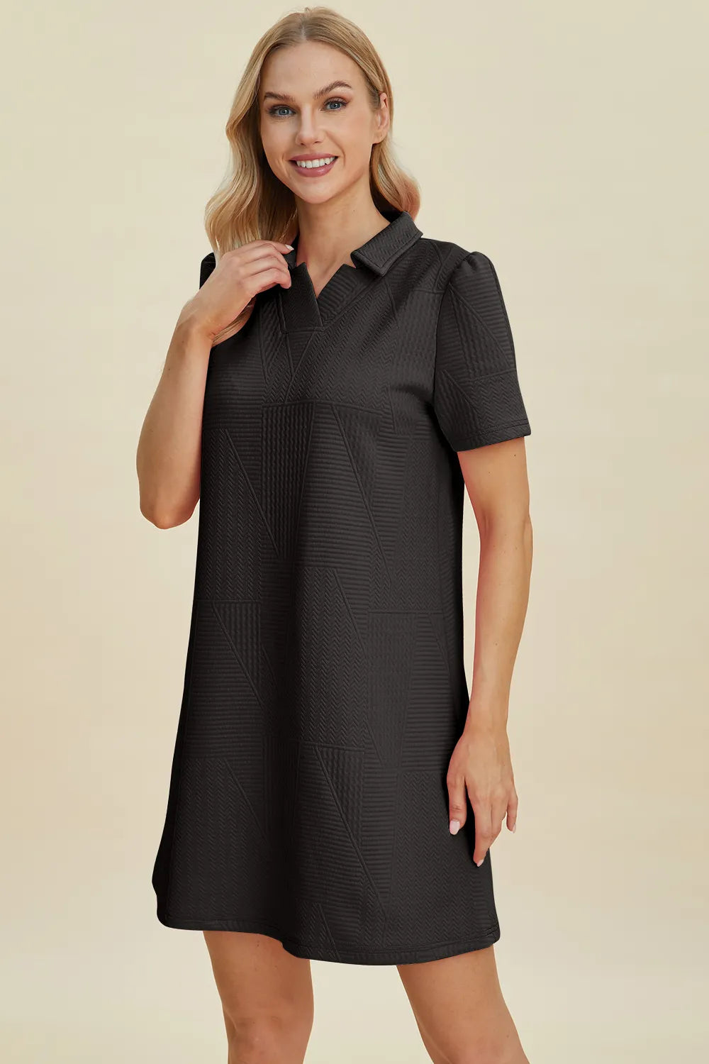 Texture Short Sleeve Dress, view 26